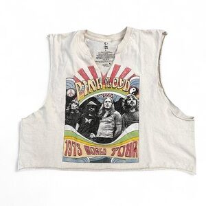 Pink Floyd 1973 World Tour cropped retro vibe tank top tshirt